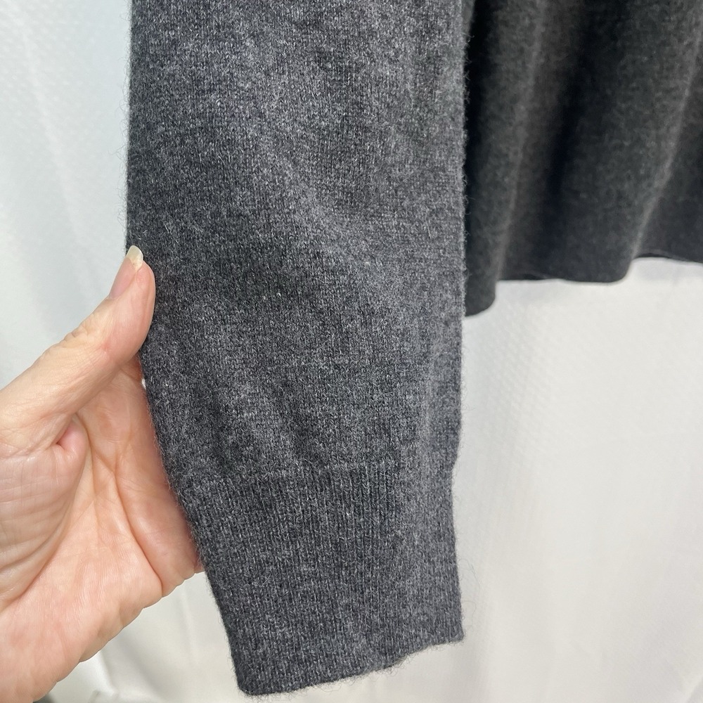 Mott & Bow Men's 100% Cashmere Charcoal Gray V Neck Sweater XXL Classic‎ - Picture 6 of 9
